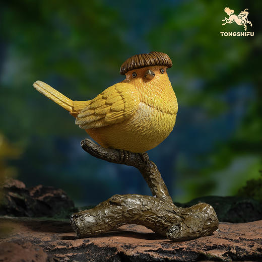 铜师傅《锅盖头鸟》客厅桌面铜鸟摆件 家居装饰工艺品 商品图0