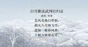 白雪歌送武判官归京