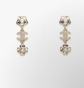 TB120-香奈儿双c四叶草耳钉（XK）-10.14直播款