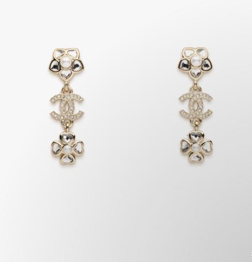 TB120-香奈儿双c四叶草耳钉（XK）-10.14直播款 商品图0