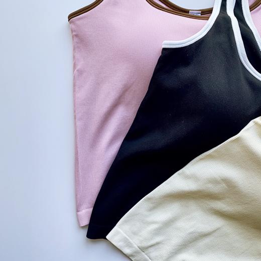 壁虎瑜伽【2510SY425】罗纹莱卡带胸垫背心（一体式胸垫）【5天发货】 商品图5