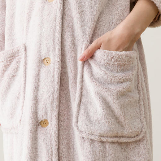 女士秋冬长款家居服强吸湿发热加厚保暖可收纳可外穿 商品图4