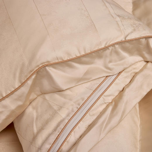 多喜爱 金羽朵95进口白鹅绒冬被/白鹅绒桑蚕丝子母被 -鎏光暖域/栖金枕月hl【95%绒子含量】【1000+清洁度】【波兰进口】【60S兰精天丝】【贡缎面料】银丝提花工艺 3D航空舱  10CM开口 商品图10