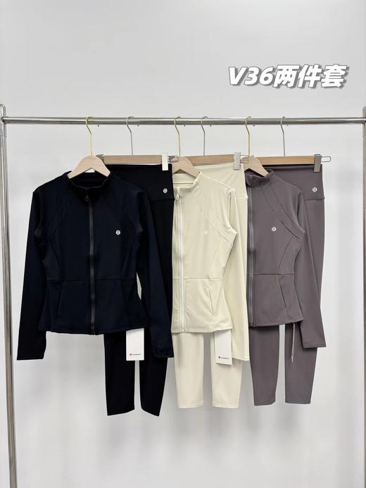 D101431全场景运动健身跑步外套+瑜伽裤两件套装 商品图0