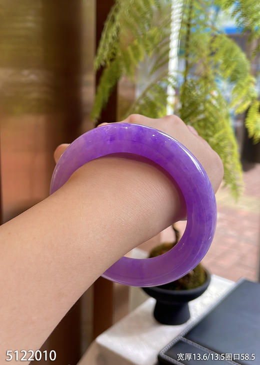 粗圆条艳紫罗兰手镯【5122010】圈口58.5~具体价格微信咨询 商品图3