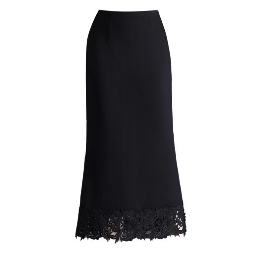 QYM 7103-Y蕾丝边包臀裙半身裙直筒一步裙气质裙 商品图4