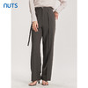 NUTS商场同款春秋季纯色时尚通勤高腰直筒显瘦休闲长裤女413072322 商品缩略图0