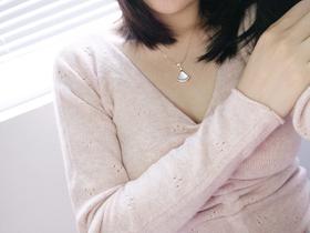 TB57-宝格丽项链 天然白贝母裙子项链（XK）-10.14直播款