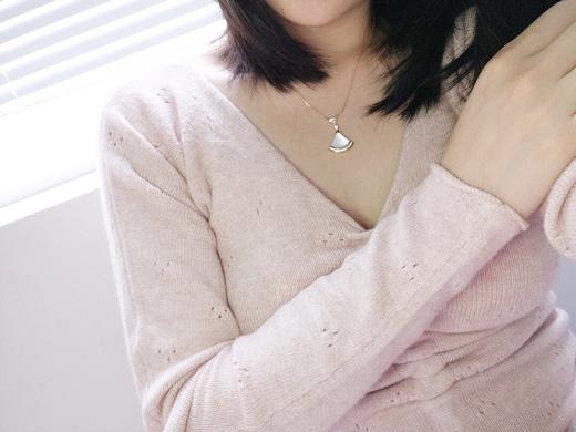 TB57-宝格丽项链 天然白贝母裙子项链（XK）-10.14直播款 商品图0