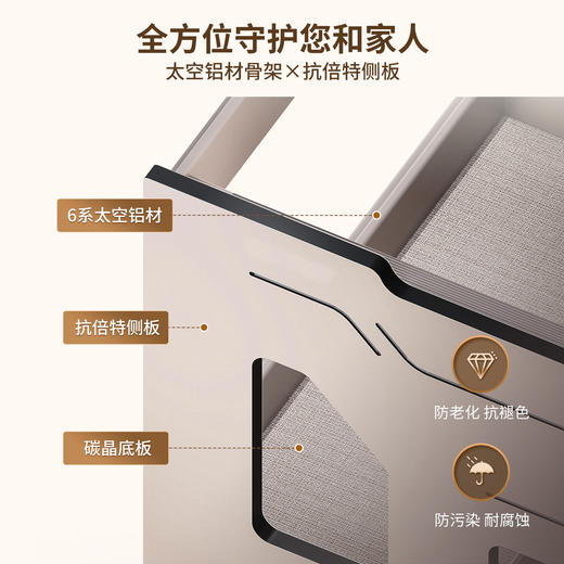 娜家维图系列浅咖厨房调料拉篮抽中抽 商品图4