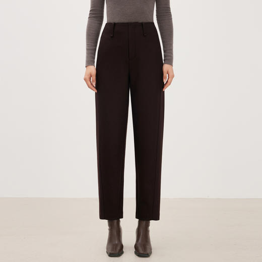 BSJ【严选】蒋欣同款伊芙丽高质感西装裤羊毛呢料直筒裤子休闲裤2025冬季新款1G9952191 商品图4