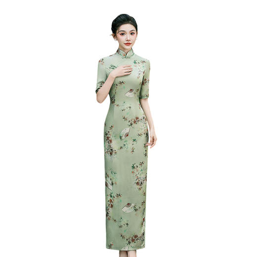 QC 189中式走秀旗袍大气复古素雅日常可穿 商品图4