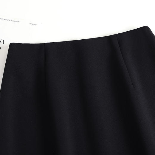 QYM 7103-Y蕾丝边包臀裙半身裙直筒一步裙气质裙 商品图3