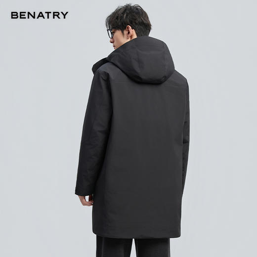 贝纳川冬季新品长款带帽鹅绒服ECF405255402 商品图4
