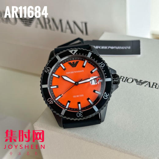 原单阿玛尼AR11684 橙黑配色 男士腕表
机芯：原装进口石英机芯 商品图4
