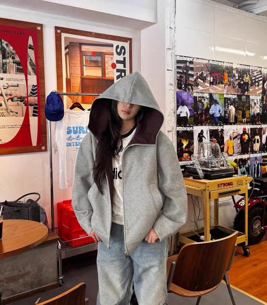 纯原Moco轻暖空气棉连帽夹克外套101406 商品图3