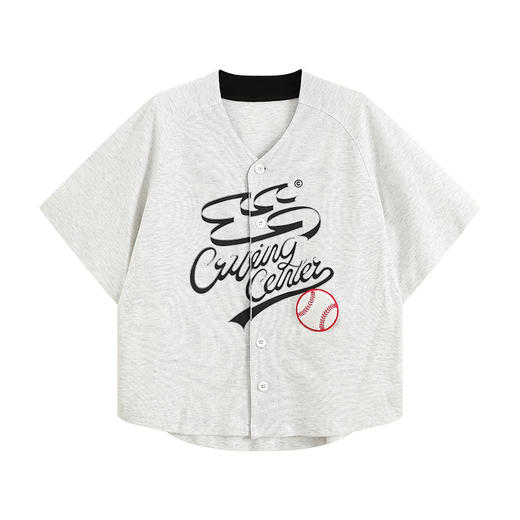 CryingCenter 复古棒球服外套短袖 哭喊中心 商品图1