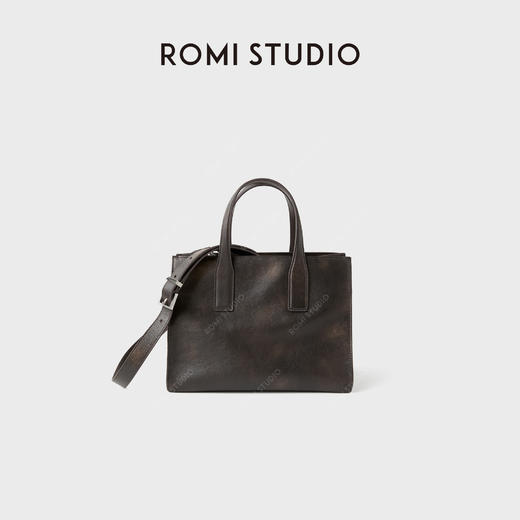ROMI STUDIO 首饰袋 水染头层牛皮 手工擦色时尚手提包RWCAP06430 商品图0