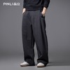 PINLI品立春季新款男士宽松纯色直筒长裤阔腿裤潮GD253117122 商品缩略图3