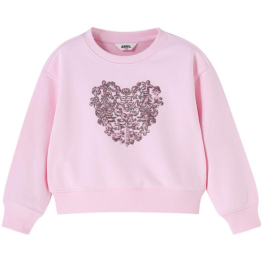 【新年波】女童圆领长袖卫衣春季新款安奈儿童装EG611502 商品图6