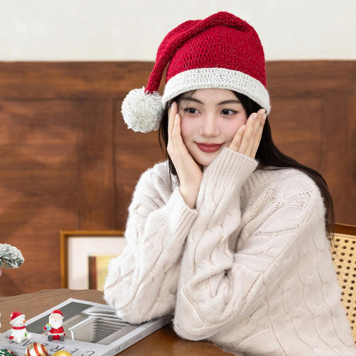 苏苏姐家许你耀眼圣诞围巾帽子手工DIY钩针反光毛线团自制材料包 商品图1