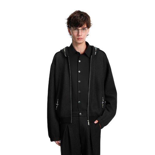 FDR官方店 宝石刺绣肌理连帽外套国潮牌秋季宽松休闲情侣男女 商品图1