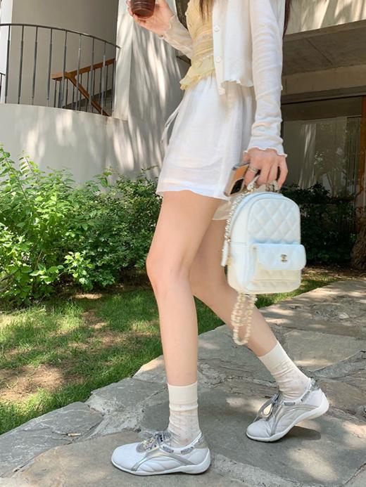 ROAADN增高3cm~珍珠星星休闲芭蕾德训鞋528 商品图4