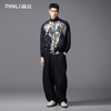 PINLI品立春季新品复古提花棒球领夹克男士潮牌宽松休闲外套B233104070 商品缩略图1