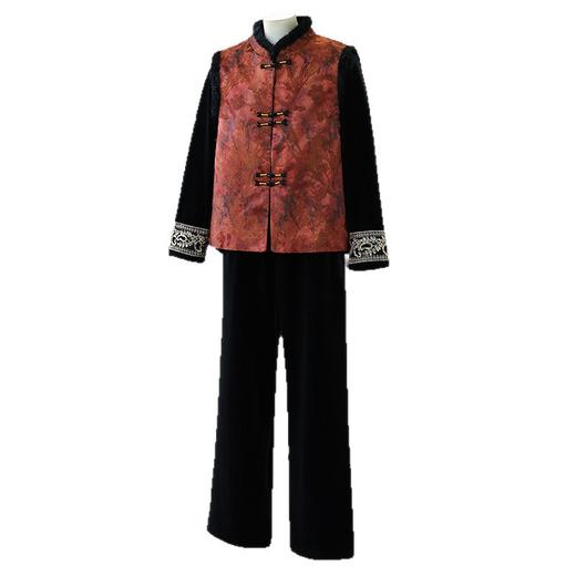 FW 8551新中式妈妈金丝绒加绒加厚套装 商品图4