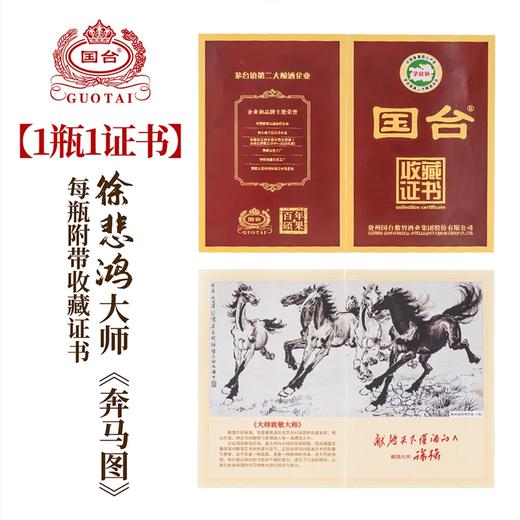 【高端文创】国台 徐悲鸿文创纪念酒 大师致敬大师 骏马呈祥 酱香型 53度 500ml单瓶 500ml*6整箱 商品图3