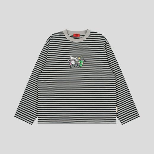 GOODBAI GOODEES×minini 乐队条纹长袖T恤 商品图1