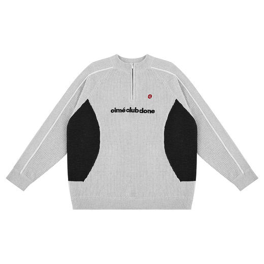 FDR官方店 美式撞色运动风半拉链毛衣男女秋季宽松情侣装针织衫 商品图4