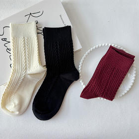 绒绒暖阳麻花暖绒女袜-纪念日百货门店同款166144080