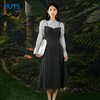 NUTS春秋季新款气质拼接高腰通勤A字中长款连衣裙女412101126 商品缩略图2