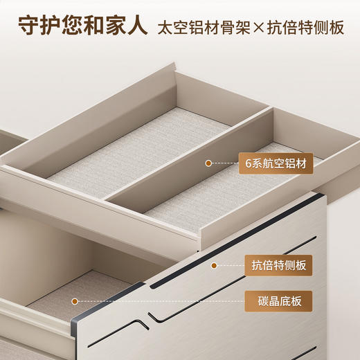 娜家维图系列浅色厨房橱柜抽屉式碗碟篮 商品图4