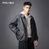 PINLI品立2025秋季新款男宽松落肩高街复古机车风PU皮衣茄克外套GD253104095 商品缩略图0