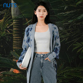 NUTS春秋新款时尚气质宽松显瘦百搭中长款针织外套女412052362