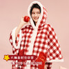 奶糖派奇趣乐园系列摩卡红格连帽斗篷魔法巫师袍保暖秋冬家居服女 商品缩略图3