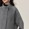 【10/15新品】熙世界髙克重800g100.%羊毛双面呢大衣女秋冬挡风立领毛呢短外套 商品缩略图4