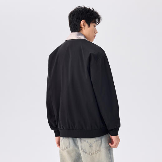 gxg.jeans男装 25秋款假两件外套潮流街头百搭男士翻领夹克校园通勤青少年外套K&C 商品图2