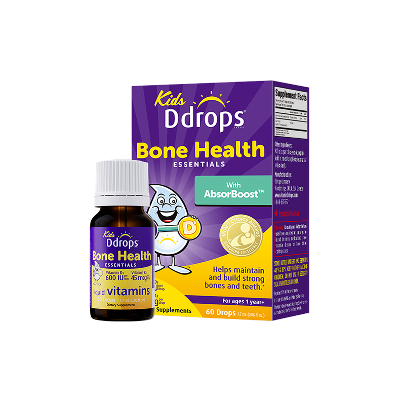 【含邮含税】Ddrops维生素D3 600IU+K2 1.7ml/瓶