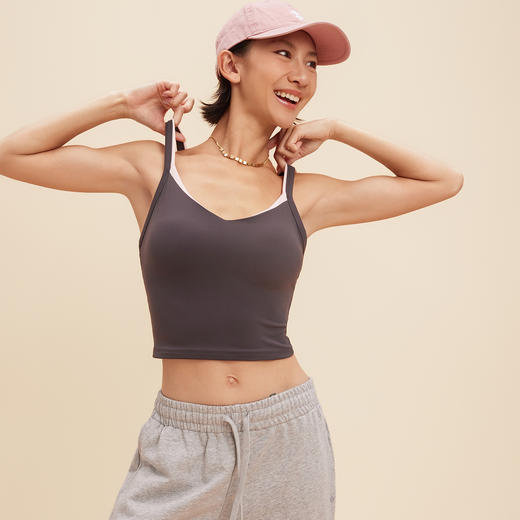 跃牌【禅语梵心】新裸感深V美背速干运动内衣女一体式防震跑步文胸健身瑜伽服背心WX5661 商品图2