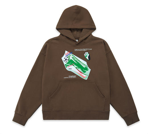 CryingCenter 故障足球徽章连帽卫衣趣味棕色加绒宽松 哭喊中心 商品图4