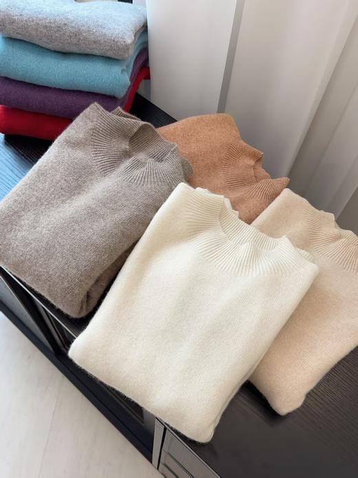 100%澳洲羊毛小禾无缝一体半高领羊毛衫 商品图9