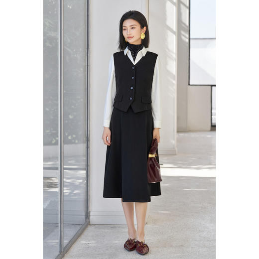 剩S/XL 米思西装马甲女款修身新款小众百搭时尚潮职业休闲时尚马甲外套5M25DN5426 商品图4