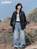早乙女惠子saotome/STMCS13147/铆钉绑带收腰皮衬衫 商品缩略图1