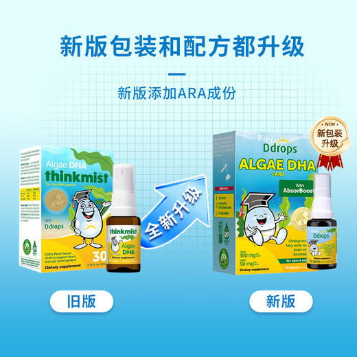 【含邮含税】DdropsThinkmist藻油 DHA+ARA喷雾10.6ml/瓶 商品图2