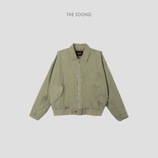 THESOONG"漫游艺术"重工水洗立体刺绣肌理感翻领外套HWWT7741 商品图0
