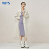 NUTS商场同款秋冬季高级感简约纯色翻领双面毛呢大衣女342152046 商品缩略图2