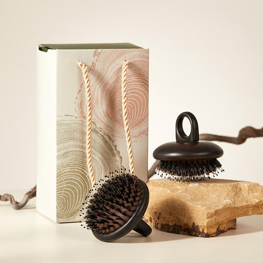 初心| 指环猪鬃梳紫光檀木 商品图4